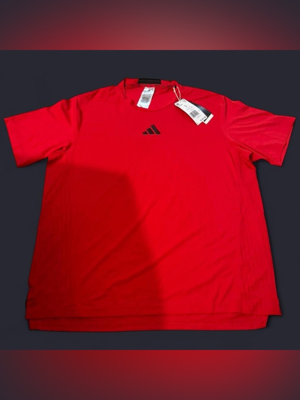 adidas Men’s Red Short-Sleeve Athletic Tee